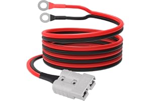 ELFCULB Anderson-kontakt med kabel, 10 AWG Anderson-kontakt 50 A till O-ring batterianslutningskabel för bil, husvagn, båtar