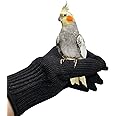 Bird Training Anti-Bite Gloves, Level 5 Protection, Pet Parrot Chewing Protective Handling Gloves, Steel Wire Gloves for Small Animal Pet Squirrels Hamster Parrotlets Cockatiels Finch Macaw (1 Pair)