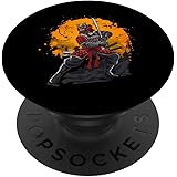 Design retrò da combattimento vintage giapponese Samurai Art PopSockets Supporto e Impugnatura per Smartphone e Tablet