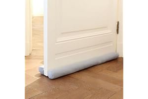 Rori Boudin de porte double 70 cm pour portes - Boudin de porte pour protection - Joint de bas de porte gris clair - Boudin de porte contre la traction et le bruit - Boudin de porte rond - Différentes