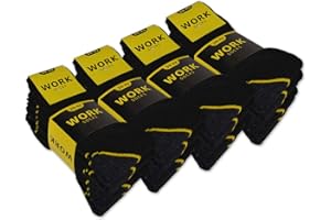 SOCKENKAUF24 10 lub 20 Par Skarpety Robocze Męskie Bawełna WORK