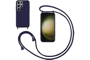 GoodcAcy Handykette Handyhülle für Samsung Galaxy S24,Smartphone Necklace Hülle mit Band Schutzhülle mit Kette zum umhängen Halskette Flüssig Silikon Case für Samsung Galaxy S24,Blau