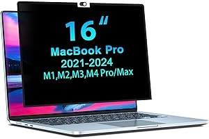 STARY Pantalla de privacidad para MacBook Pro de 16 pulgadas (2021-2023, M1, M2, M3) -A2991/A2485/A2780, filtro magnético extraíble mate antirreflejos de luz azul, protector de pantalla de privacidad