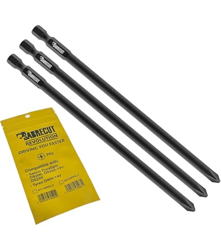 thumbnail: 5 X SabreCut PH2 Schroevendraaierbits 146mm – Voor Bosch MA55 Autofeed Gipsplaatschroevendraaier