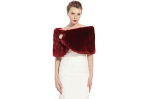 BEAUTELICATE Chal Estola de Pelo Mujer Boleros para Invierno Fiesta Novia Bodas