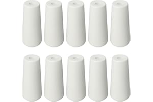 LAHVIUU Pomelli Per Cordini In Legno 10 Pezzi Pomelli per Tendaggi Cordino Accessori per Tende Interni,Bianco