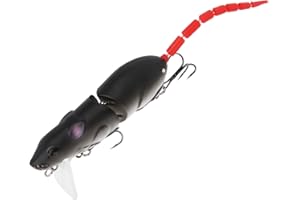 JULYKAI Esche Artificiali per la Pesca a Forma di Topo, Esche Artificiali, per Pesce persico Giallo(A)