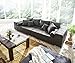 Produktbild DELIFE Bigsofa Marbeya Anthrazit 285x115 cm Antik Optik Inklusive Hocker Big Sofa