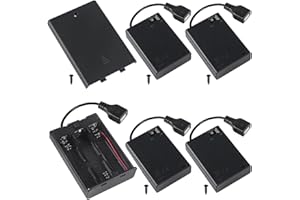 MKBKLLJY 5 Pcs 3 AA Battery Holder, USB Female Socket, 3 x 1.5V AA Battery Box Holder with Cover (Batteries are not included), ON/OFF Switch, screw,for Arduino RC LED Strip