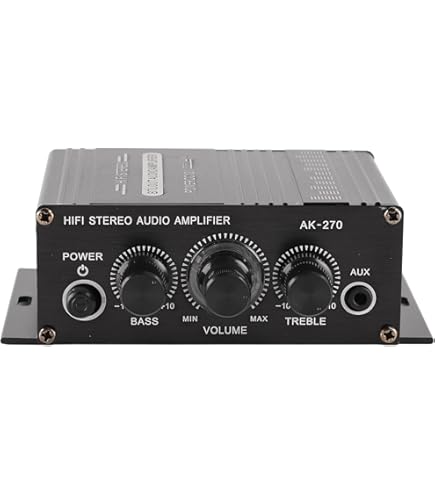 Fasizi LP-808 12V MiNi draagbare bedrade hifi-versterker met 3A-voeding voor thuisautotelefoon - zilver