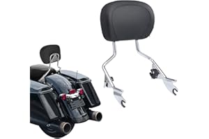 BRZOXIN Detachable Sissy Bar fit for Harley Davidson, Passenger Rear Backrest with Quick-Release Design for Touring Electra Glide Road King Road Glide Street Glide Ultra Limited 2009-2024 (Chrome)