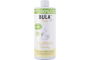 ‎BULA BULA® Baby Nachfüll-Flasche (1 x 750 ml) für Feuchttuch-Spray | nachhaltige Alternative für Feuchttücher | mit Inhaltsstoffen aus natürlichem Ursprung