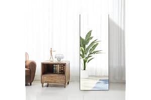 ‎BRISAFE brisafe Ganzkörperspiegel unzerbrechlich & modern I Spiegel Fitnessraum 180 x 60 cm groß I dünner Aluminium-Rahmen in Schwarz I Standspiegel bruchsicher & leicht I Wandspiegel zum Aufhängen