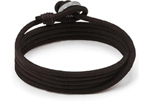 LOCAL LEAGUE Braccialetto Multi-strato in Cordino di Pelle da Uomo, Fidanzato SURF PATROL AUSTRALIA Regolabile Multilivello per Surfista Vacanze Feste Sagre Spiaggia REGALO 92 cm