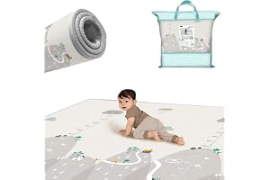Mumoo Bear Baby Play Mat 200x180cm – Extra Thick, Waterproof, Reversible Crawling Mat for Toddlers and Kids, Soft Foam Floor Mat for Indoor Use