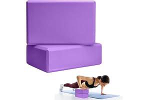 PIQIUQIU Set 2 yogablock EVA stabilitet yoga block för yoga pilates meditation stöd och stärka poser