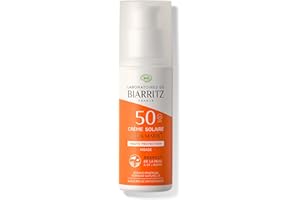 LABORATOIRE DE BIARRITZ Laboratoires de Biarritz - Crème Solaire Visage - SPF50 - ALGA MARIS® Certifiée Bio - Pour Adulte - Résiste à l'Eau, Protège & Hydrate - 50 ml - Fabriquée en France