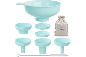 Imbuti da Cucina a Bocca Larga, Imbuto di Plastica di Qualità Alimentare Pisol per Cottura e Conservazione con 4 Bocche di Diverse Dimensioni per Riempire Vasi Mason a Bocca Larga e Regolare