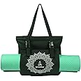 serveuttam Yoga Mat Bag - Bag Designed for Yoga Equipmets | Easy to Carry Yoga Mat Yoga Blocks Phone | Stylish Breathable and Easy to Carry Yoga Bag (Large, Side Bag, Black)