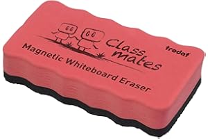 Trodat Cancellino Magnetico, Gomma Spugna per Lavagna Planning Bianca, Colore Rosso, Ergonomico e Leggero, Misura 10,5x5,5x1,8 cm, per Scuole, Università, Sale Riunioni, Uffici