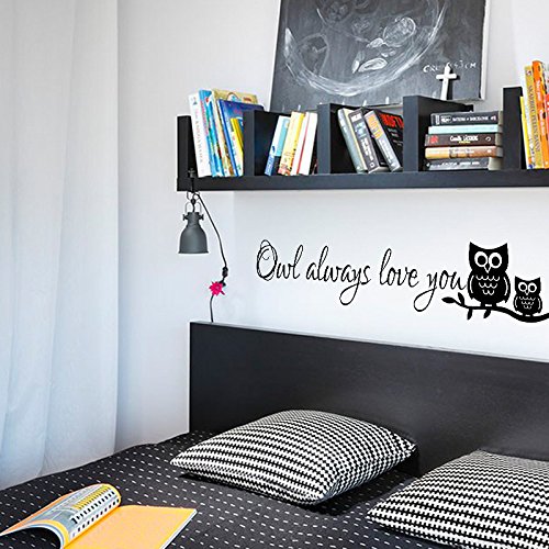 ufengke „Owl Always Love You“ Niedliche Eule Wandsticker, Kinderzimmer Babyzimmer Entfernbare Wandtattoos Wandbilder - 2