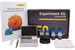 Levenhuk K50 Kids Home Lab STEM Kit for Microbiology with Full-Colour Illustrated Educational Experiment Guide, Prepared Samples and Scientific Tools