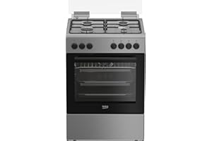 BEKO FBE62120XD - Cucina a gas con forno elettrico, n° 4 fuochi, 60x60 cm, Classe energetica A
