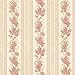 Produktbild Vintage Rose englische Landhaus Satintapeten Streifen Rosen