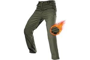 FREE SOLDIER Pantalones de Trabajo Softshell para Hombre Pantalones Trekking Termico Pantalones Montaña Impermeable Pantalones de Snowboard de Invierno Pantalones de Caza