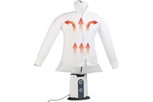 Sichler Haushaltsgeräte HOGAR Y COCINA - Plancha de camisa: Muñeca planchadora 2 en 1, Soplador de aire caliente y perchero, Temporizador, 850 vatios (Planchar muñecas Con Ventilador calefactor)