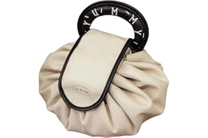 Wilsonzin Kordelzug Make-Up Bag Kosmetiktasche Damen Make-Up-Aufbewahrungstasche mit Kordelzug Reise-Kosmetiktasche Großem,One-Step Organizer Makeup Tasche Kosmetikbeutel für Lazy Damen