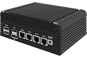 Micro Firewall Appliance, Mini PC, pFsense Plus, Mikrotik, OPNsense, VPN, Router PC, Intel 12th Gen Core I3 N305, HUNSN RJ35, GPIO, TF Slot, HDMI, DP, 4 x 2.5GbE I226-V, 16G DDR5 RAM, 256G SSD