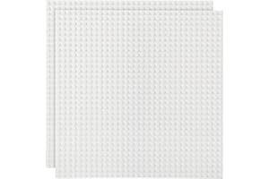 Etarnfly 2 Pack Classic Base Plates,25.5 x 25.5 cm Building Board Baseplates 100% Compatible with All Major Brands,White