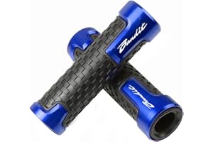 QJY-MOTOR PART-STORE 22mm 7/8''Puño de Manillar para Suzuki GSF 250 600 600S 650 650S 650N 1200 1250 Bandit 650S-Azul