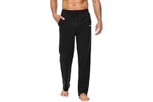 Butrends Pantalons de Jogging pour Hommes Pantalons décontractés de Yoga en Coton Pantalons de survêtement Respirants Pantalons d'entraînement à Fond Ouvert avec Poche
