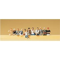 Preiser HO Scale Model Train Figures - Seated Passengers (Set 10386)