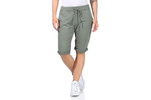 CLEO STYLE Kurze Damen Bermuda, leichte luftige Hose für den Sommer, kurzer Jogger für Freizeit und Strand 1212