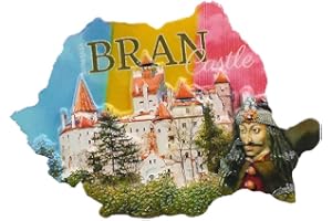 MUYU MAGNET Imán para nevera 3D de Bran Castle Brasov, Rumania, regalo de recuerdo para el hogar y la cocina, pegatina magnética, diseño de castillo de Bran, Brasov, Rumania, recuerdo turístico
