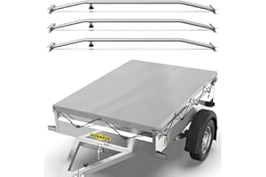 ‎TARPOFIX Tarpofix® Anhängerplane 211x116 cm + 3X Planenbügel | Anhänger Plane Flachplane aus PVC PLANENMATERIAL | Verstärkte Humbaur Anhänger Plane für 750kg PKW Hänger | Abdeckplane + Flachplanenbügel | Grau