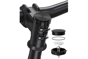 Supmega Bike Mount for AirTag, Hidden Bicycle Stem Cap Mount for AirTag, Anti-Theft Bike GPS Tracker Accessory Waterproof Holder for Bicycles with Headset Cap Size of 1-1/8" & 1-1/4"