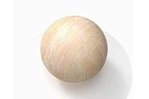 HELLUX Wooden Ball 100 mm without Hole | Small Wooden Balls for Crafts and Painting | Wooden Ball Natural | Alder Wood Craft Ball for DIY Projects - Arts and Crafts Supplies (Pack of 1)