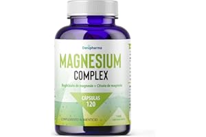 Bisglicinato de Magnesio Alta Absorción 800mg + Citrato de Magnesio- Soporte Sistema Nervioso, Músculos, Huesos - Reduce Cansancio - 120 Cápsulas - Suplemento Natural | DENIPHARMA