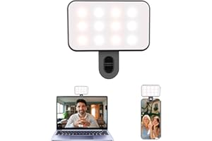 DUIDESHI Mini Portable Selfie Light for iPhone: Rechargeable Clip on Phone Fill Lights, Ring Light for Camera Picture, Makeup Photo, Video Conferences, Laptop Use, Zoom Meetings, TikTok, Vlog Photography