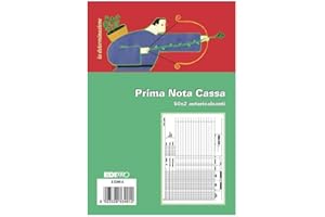 EDI PRO Edipro E5349A Blocco Prima Nota Cassa 50 x 2, Autoricalcante f.to 22 x 14.8