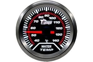 ETOPARS Universale Auto Acqua Temperatura Manometro 2 Pollici 52mm Temperatura dell'Acqua Misuratore 40-140 Celsius Acqua Puntatore Indicatore Calibro Bianco Luce Temperatura Strumenti