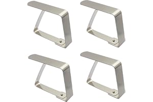EesTeck 4 Pack Stainless Steel Tablecloth Clips Outdoor Table Cover Clamps Weddings Party Picnic Camping Table Cloth Holders