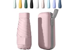 Sykerout Travel Umbrella, Mini Umbrella Sun Umbrella with Capsule Case, Small Umbrella Mini Umbrellas for Women Handbag Pocket Umbrella Travel Umbrella