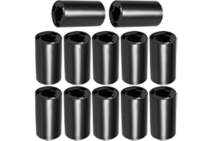 HAAMNING7 AA till C-storlek batteriadapterfodral, plast AA till C-batteri omvandlare förvaringshållare (svart, 12-pack)