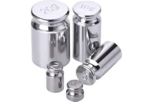 Nv Wang Pesos de Calibración,Juego de Pesas de Calibración 1g 2g 5g 10g 20g Conjunto de Pesas de Calibrar Gromos Precisión Pesas de Prueba de Acero Inoxidable para Escala Balanza Digital