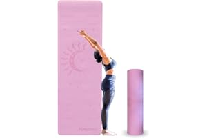 FunWater Yoga Mat Non Slip, Foldable Exercise TPE Mat Ideal for Women, Men, Eco Friendly and Lightweight Fitness Mat for Pilates, HIIT, Yoga, Home Workouts